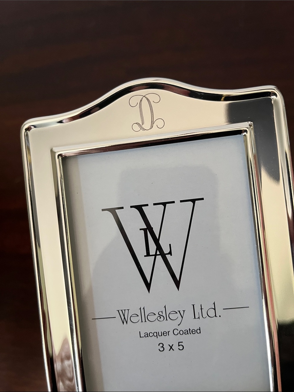NWT Silver Lacquer-Coated D Monogram Photo Frame
